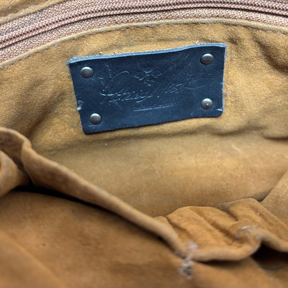 Patricia Nash Black Leather Cassini Crossbody Flap Bag - Picture 8 of 13